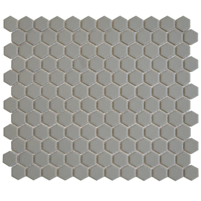 The Mosaic Factory Hexagon mozaïektegel - 26x30cm - 5mm - hexagon - R11 - mat urban nature (grijs)
