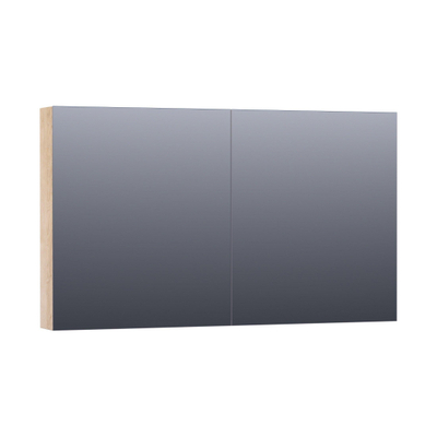 BRAUER Impress Deluxe armoire de toilette - 120x70x15cm - éclairage interne et externe - 2 portes miroir double face - Sunlit