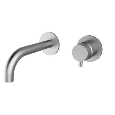 Plieger Napoli robinet mural encastré 1 levier avec bec 18,3 cm incl. partie encastrée inox