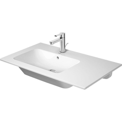 Duravit Me by Starck Lavabo pour meuble gauche 83x49cm sans trou de robinet Blanc