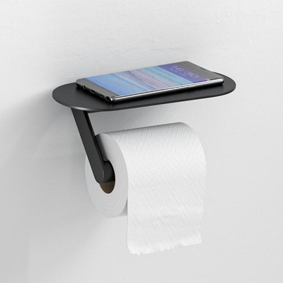Hansgrohe Wallstoris Toiletset rolhouder en borstelgarnituur - mat zwart