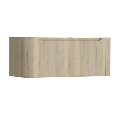 H&R meubles de salle de bains Juice Meuble sous lavabo - 100x45x40cm - coins arrondis - 1 tiroir - poignée intégrée - french oak