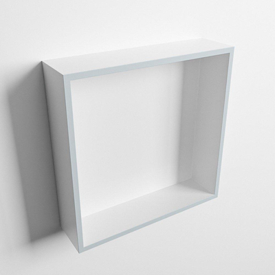 Mondiaz Easy nis 29.5x29.5x8cm voor Inbouw/opbouw 1 open vak Solid surface Talc/Clay