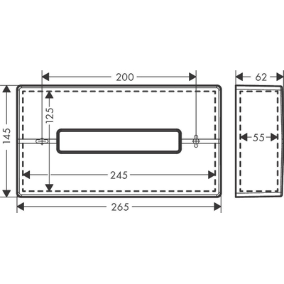 Hansgrohe Addstoris tissuebox voor makeup doekjes brushed black chroom