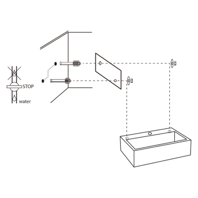 Differnz Flat Lave-mains Béton gris clair 38 x 24 x 8 cm DESTOCKAGE