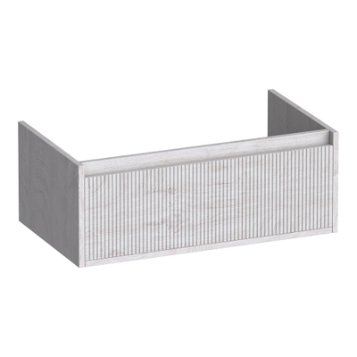 BRAUER Hope Wavy wastafelonderkast 80 1 softclose lade greeploos - 1 sifon uitsparing - Forest Seashell