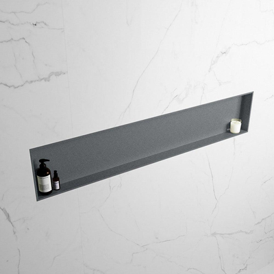 MONDIAZ EASY Nis - 149.5x29.5cm - geschikt voor in- of opbouw - 1 vak - kleur Plata | Plata