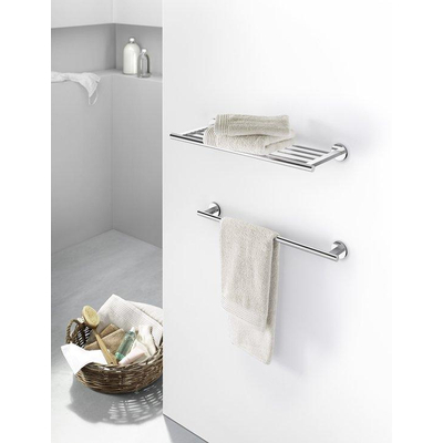 Zack SCALA Handdoekhouder - 66cm - enkel - hoogglans RVS