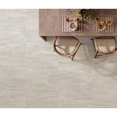 Modano Palma Cara vloer- en wandtegel - 90x90cm - 9mm - gerectificeerd - R10 - travertin - mat ivory (beige)