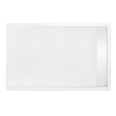 Xenz Easy Tray douchevloer - 110x80x5cm - acryl - zonder gootcover - wit