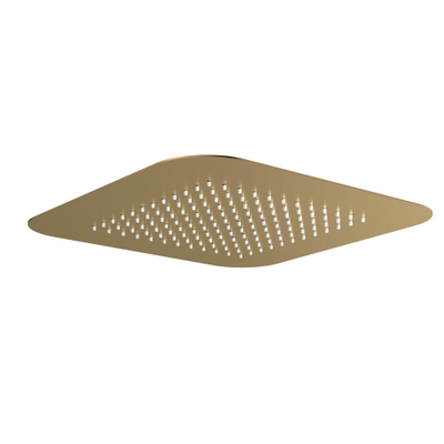 Hotbath Gal Inbouw - hoofddouche 42 x - 42 cm - PVD - geborsteld messing (goud)