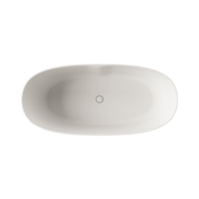 Zeza Element Vrijstaand Bad - 160x75x60cm - solid surface - mat wit OUTLETSTORE