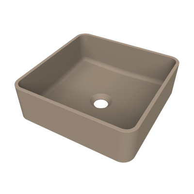 Arcqua Case vasque à poser - carrée - 37x37cm - mat truffe