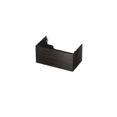 INK Wastafelonderkast - 80x45x37.6cm - 1 lade - push to open - met recht opdekfront - MFC - Intens eiken