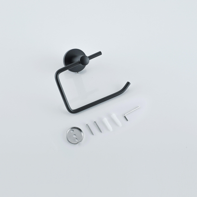 Fortifura Calvi Porte-rouleau de papier toilette - sans clapet - rond - Noir mat