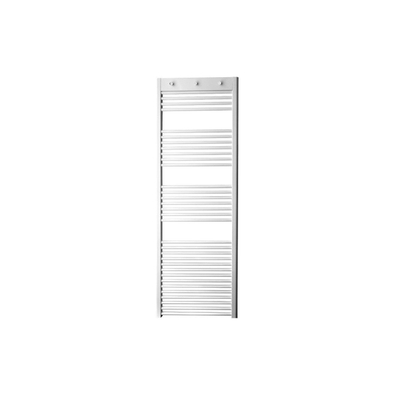 Sanicare Panneau porte-serviettes - 51,7x9,2x2,7cm - pour radiateur - 3 boutons porte-serviettes chromés - blanc