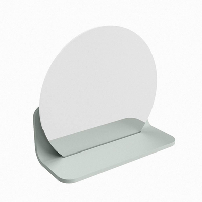Mondiaz SPOT miroir – Ø 30 cm – avec tablette – Greey (vert clair/gris)