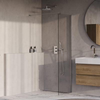 BRAUER Oblivion Inloopdouche - 60x200cm - glascoating - helder glas - Chroom