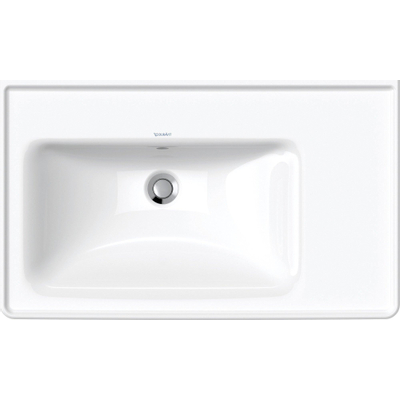 Duravit d-neo lavabo 80x48x17cm 1 trou pour robinetterie rectangle céramique blanc