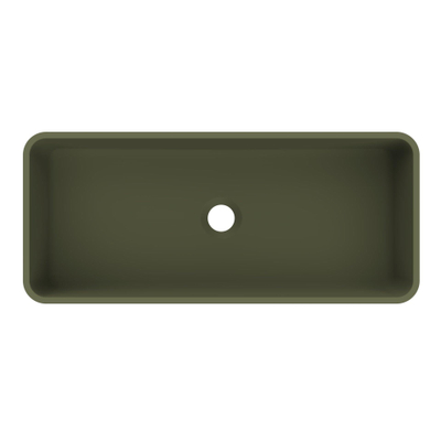 Arcqua Case vasque à poser - 60x26cm - Rectangulaire - Marbre coulé Mat vert