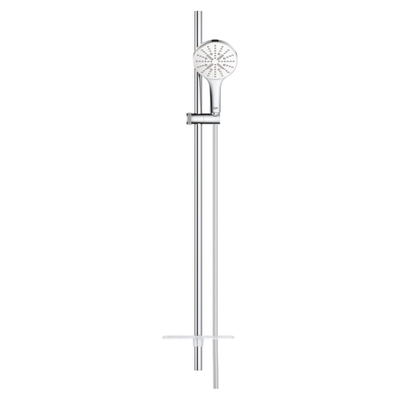 Grohe Rainshower SmartActive 130 Glijstangset - 90cm - ronde handdouche - 3 straalsoorten - gladde doucheslang - met zeepschaal - chroom