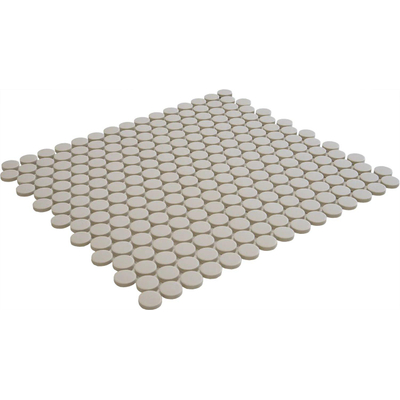 La Mosaic Factory London carreau mosaïque - 31,5x29,4cm - carrelage mural et de sol - Rond - Porcelaine Blanc Mat