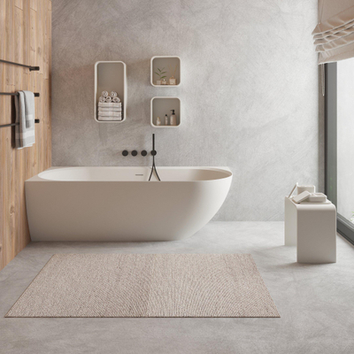 Ideavit Solidnova baignoire semi-autoportante - 180x80x56cm - Solid surface - Angle gauche - Blanc mat