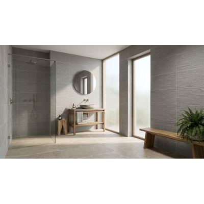 Fap Ceramiche carrelage mural - 25x75cm - Rectangulaire - 8.5mm - Aspect pierre naturelle - Grey rock
