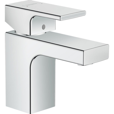Hansgrohe Vernis Shape 1 greeps wastafelkraan - 70 zinc - met trekwaste - hoogglans chroom