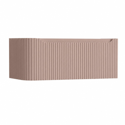 H&R Badmeubelen Juice Wastafelonderkast - 100x45x40cm - linkerhoek afgerond - 3D-front - 1 lade - geïntegreerde greep - strawberry
