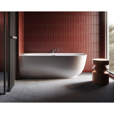 Riho Phatos Baignoire semi-autoportante - 170x80cm - angle gauche - acrylique - blanc brillant