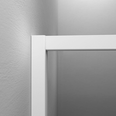 Sealskin Contour Porte pivotante pour niche 100x200 cm, verre de sécurité clair 6 mm Blanc mat