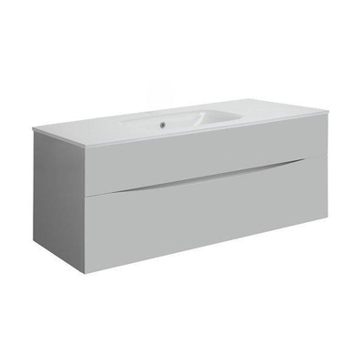 Crosswater Glide II Ensemble de meuble - 100x45x52cm - 2 tiroirs - sans poignées - Storm Grey - lavabo Ice white