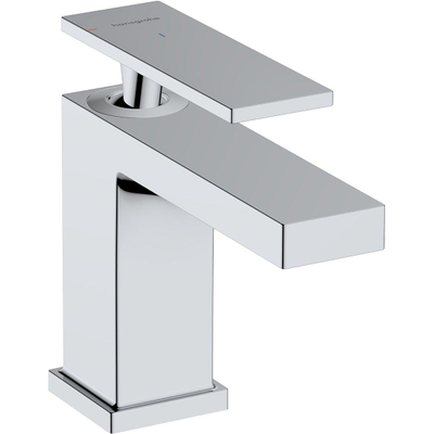 Hansgrohe Tecturis E Wastafelmengkraan - trekwaste - zonder afvoer - coolstart -12.2cm uitloop - chroom