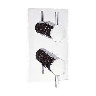 Crosswater Fusion Mitigeur douche encastrable - thermostatique - 21.5x12cm - avec inverseur 2 voies - partie encastrable - chrome