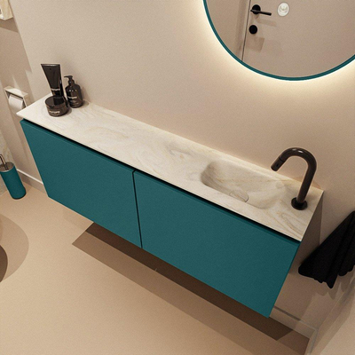 MONDIAZ TURE-DLUX 120cm toiletmeubel Smag. EDEN wastafel Ostra positie rechts. Met 1 kraangat.