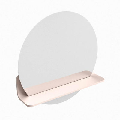 Mondiaz SPOT miroir – Ø 50 cm – avec tablette – Rosee (rose)