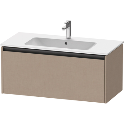 Duravit Ketho.2 Wastafelonderbouwkast - met 1 lade - 101x48x44cm - met greep antraciet - linnen mat