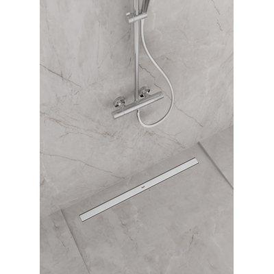 Hansgrohe RainDrain Allround Douchegoot - 100cm - standaard/vlakke installatie - brushed stainless steel