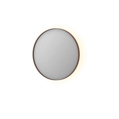 INK Sp17 miroir 60x4x60cm à leds en bas et en haut à couleur changeante dimmable dans un cadre en acier aluminium cuivre brossé