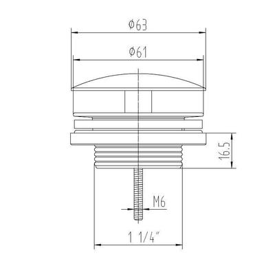 Best-Design Low fontein afvoer plug 5/4 RVS SHOWROOMMODEL