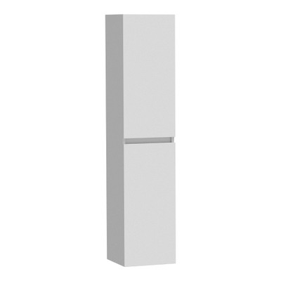 Saniclass Solution Badkamerkast - 160x35x35cm - 2 greeploze links- rechtsdraaiende deur - MDF - hoogglans wit