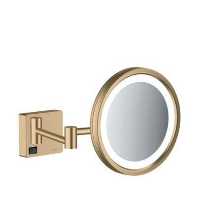 Hansgrohe Addstoris Make-up - spiegel led 3x vergroting - geborsteld brons