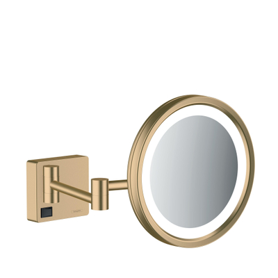 Hansgrohe Addstoris Miroir de maquillage avec éclairage LED grossissant 3x Brushed Bronze