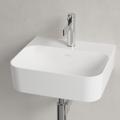 Villeroy & Boch Finion Lave-mains 43x39cm 1 trou de robinet Ceramic+ stone white
