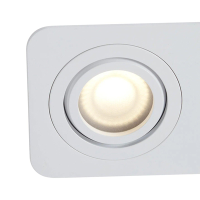 QAZQA Alberto Ensemble de spots encastrés - 2 spots - 11x17,5cm - ampoule led claire incluse - IP44 - Rectangulaire - Blanc