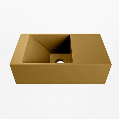 Mondiaz TYNE Fontaine - 40x23x12cm - lavabo Droit - sans trous de robinet - solid surface - Oro