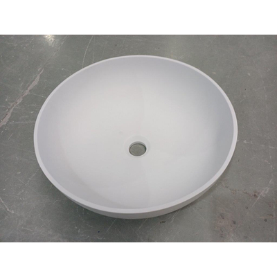 Njoy solidthin vasque 39x14.5x39cm à poser solid surface blanc mat