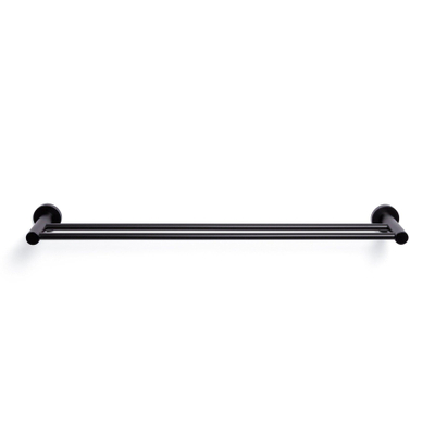 Ozean Eternal Handdoekhouder - dubbel - rond - mat zwart SHOWROOMMODEL