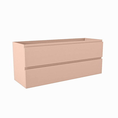 Mondiaz Hay Meuble sous vasque - 120x40x50cm - 2 tiroirs - softclose - 1 découpe gauche - Rosee